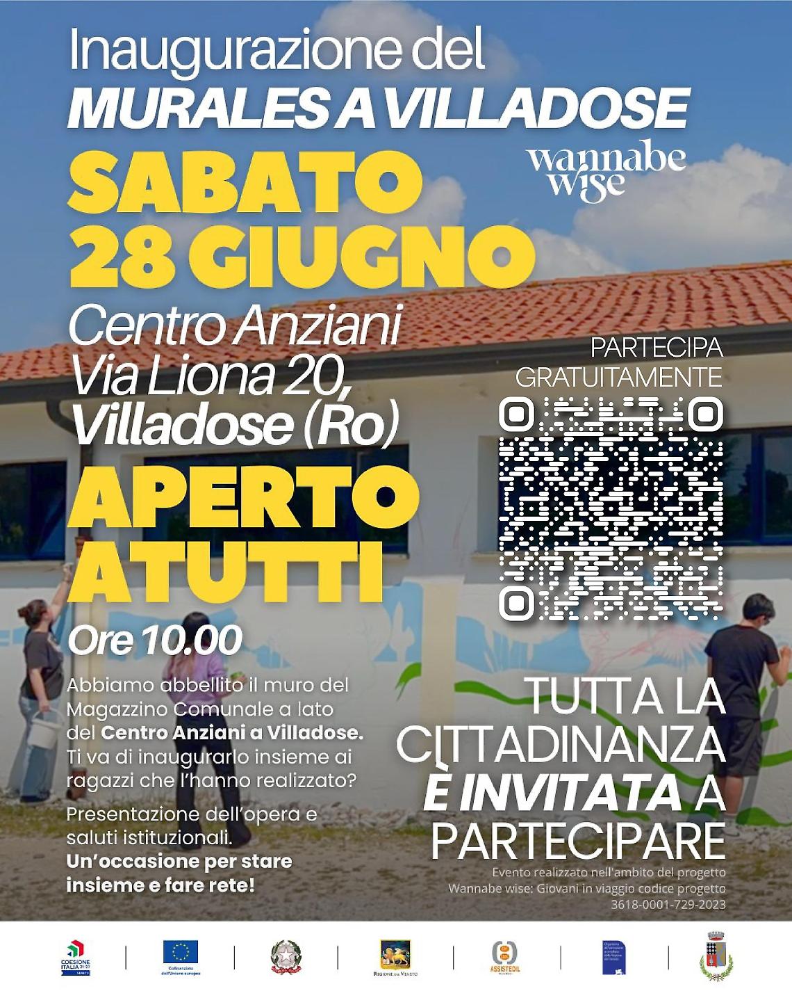 Villadose inaugura il murale dei giovani: un viaggio di speranza e futuro dipinto sui muri