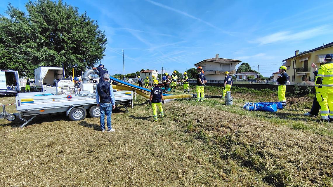 Villa del Conte. I volontari locali partecipano alla grande esercitazione di Fratte