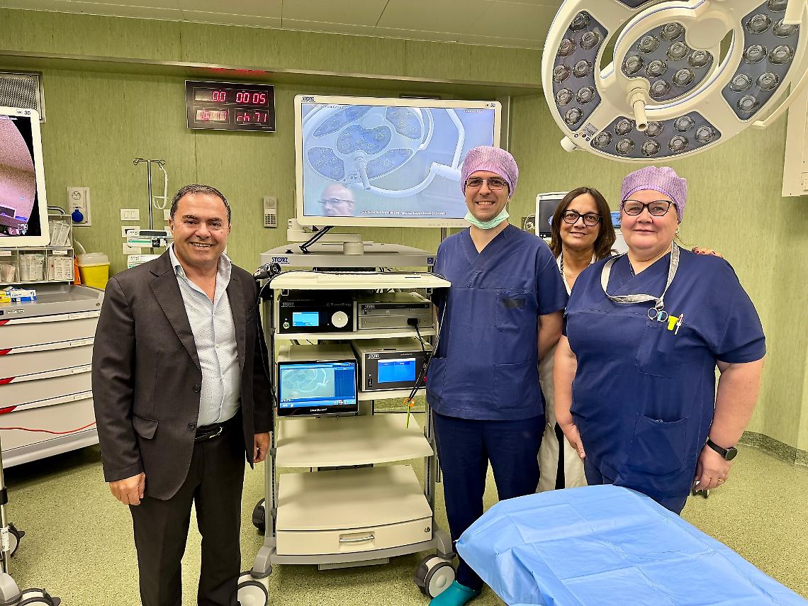 Il team del San Bassiano con il nuovo strumento diagnostico
