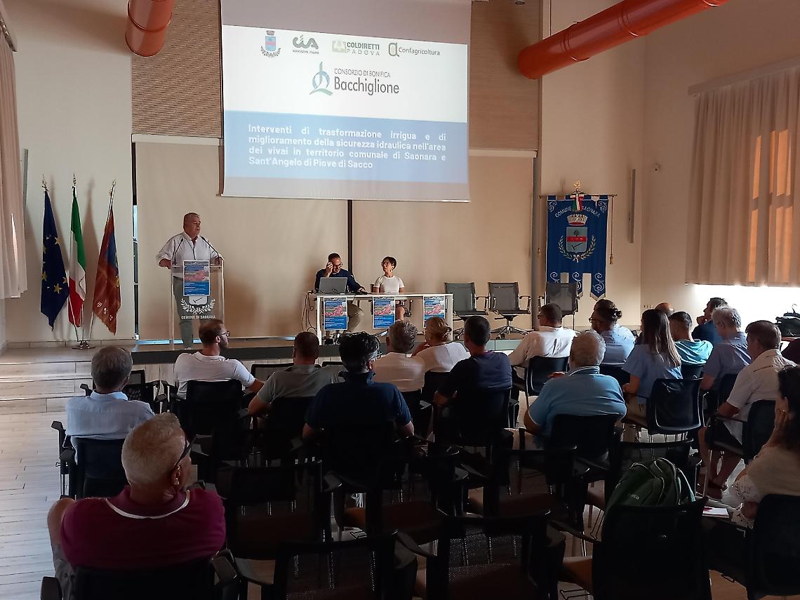 "Saonara guarda al futuro del florovivaismo: presentato il progetto per migliorare l'irrigazione e la sicurezza idraulica"
