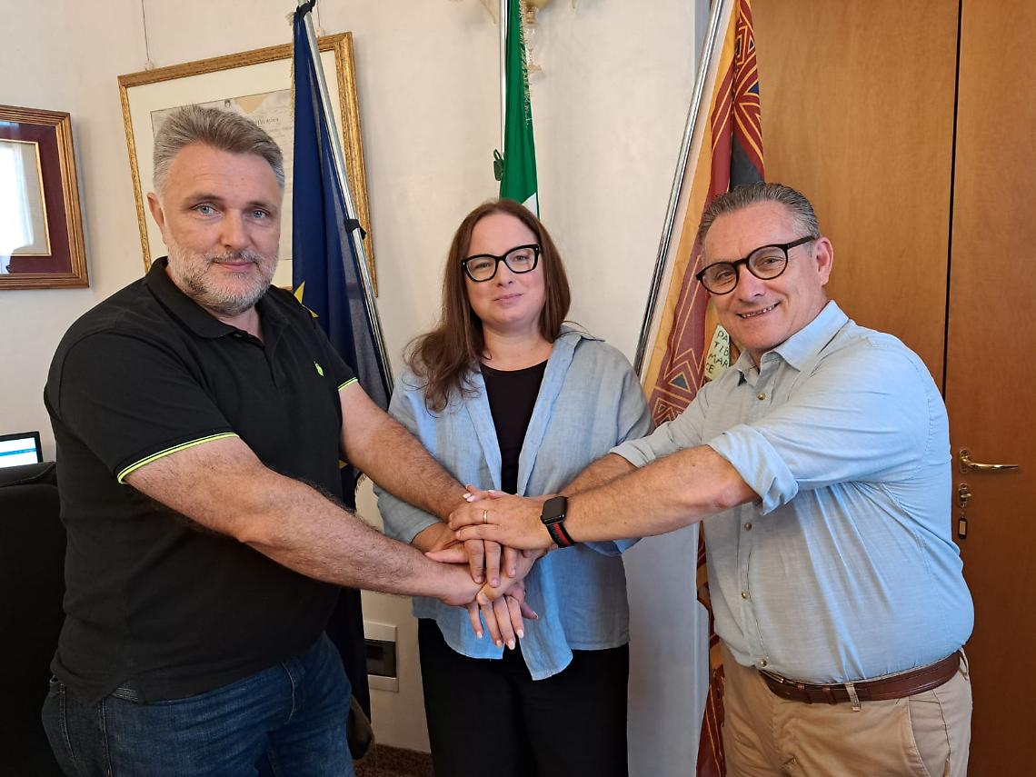 Da sx Mauro Armelao, Eleonora Lozzi, Sandro Marangon