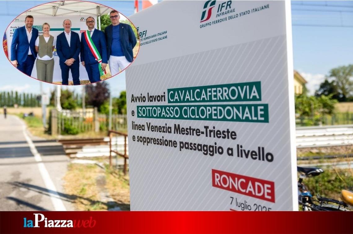 Passaggio a livello di Roncade: in arrivo sovrappasso e sottopasso ciclopedonale