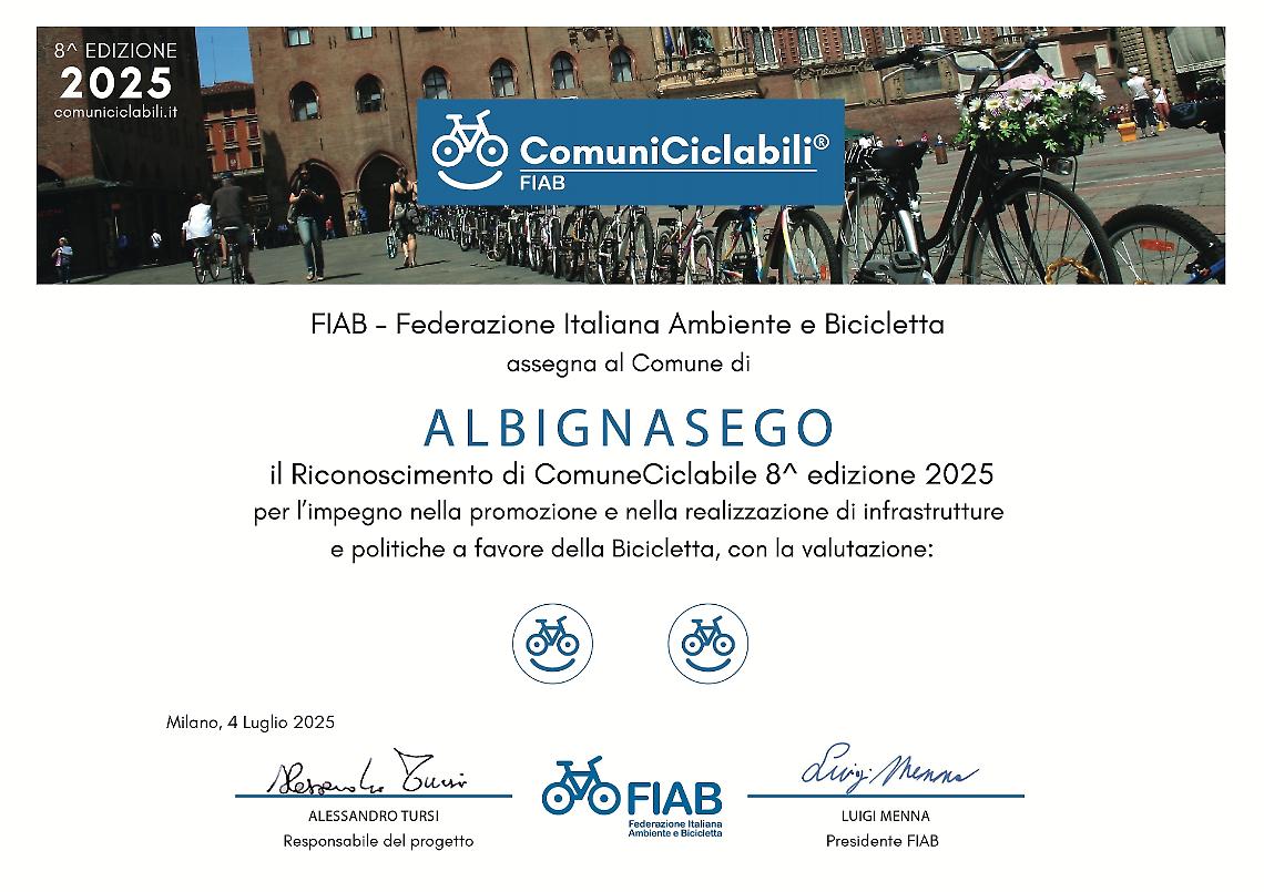 Foto dell'attestato