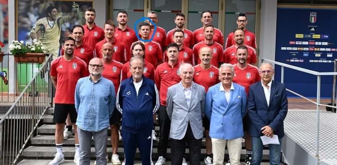 Il viceallenatore dell’Under 16 degli azzurri del calcio è l’adriese Matteo Barella