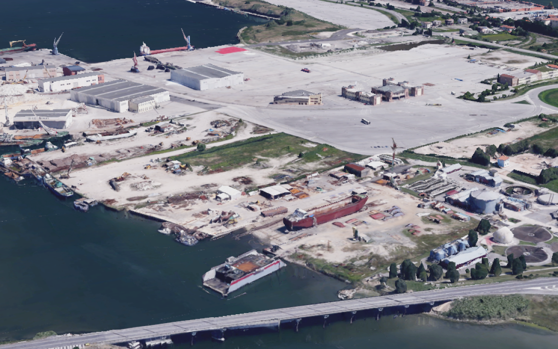 L'ex discarica di Chioggia presso il porto Val da Rio