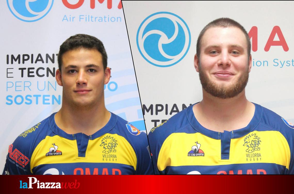 I rugbisti Alvise Bavaresco e Dennis Silva