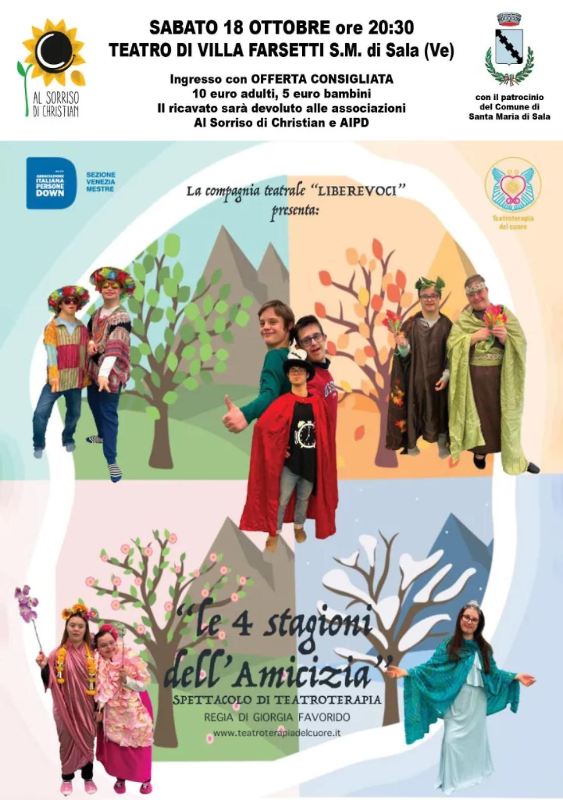 Con "Le 4 stagioni dell'amicizia" torna in scena a Santa Maria di Sala la solidarietà