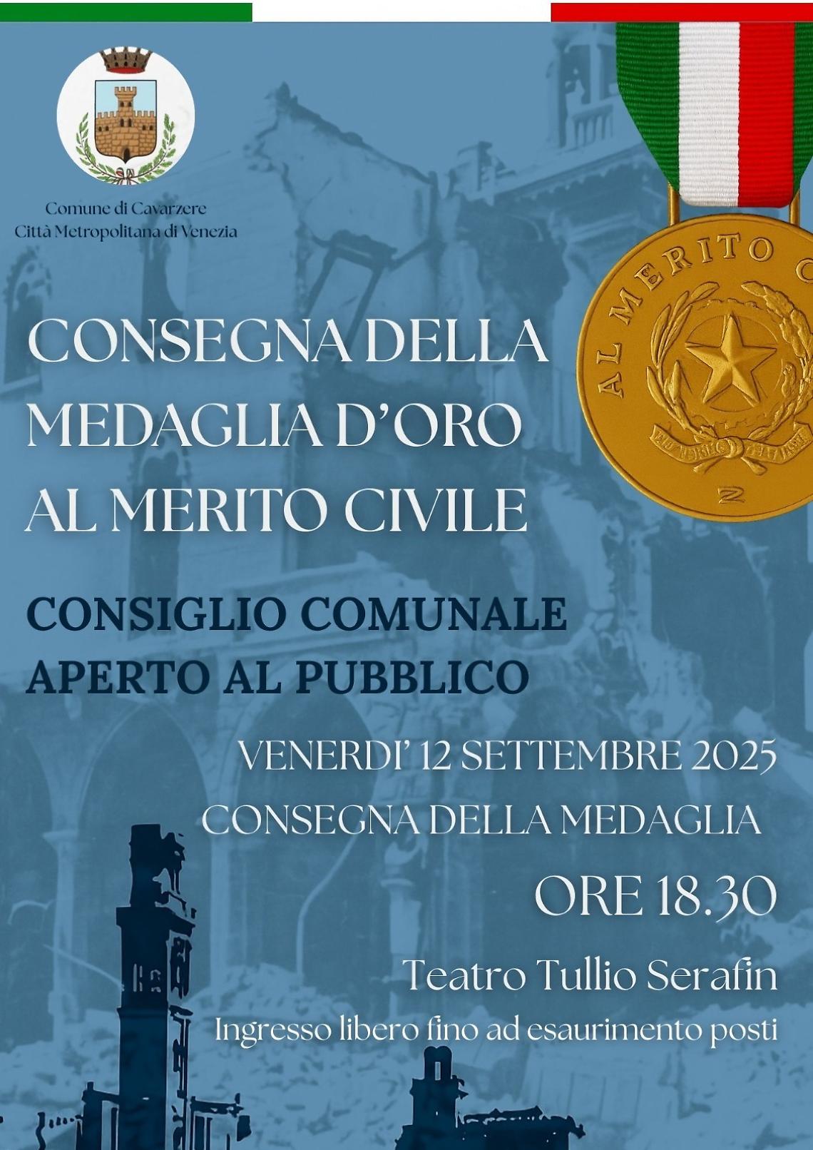 Cavarzere insignita della Medaglia d’Oro al Merito Civile: “Un dovere della memoria”
