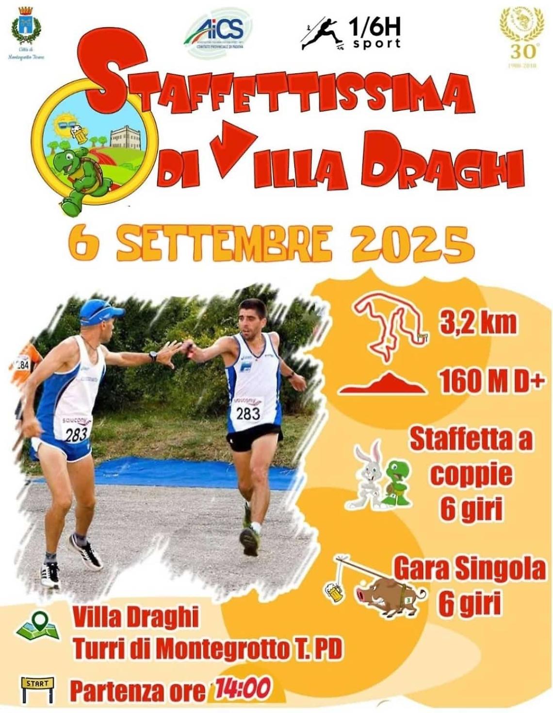 Trail e staffette: Villa Draghi diventa teatro di sfida sportiva