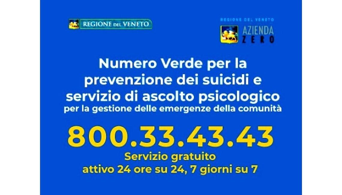 Il servizio per la prevenzione dei suicidi della regione Veneto