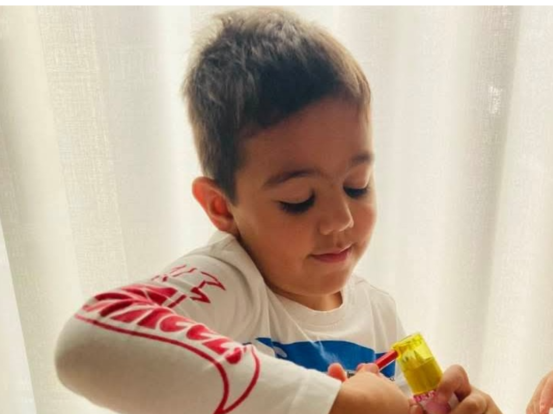 Il piccolo Mattia Del Prete