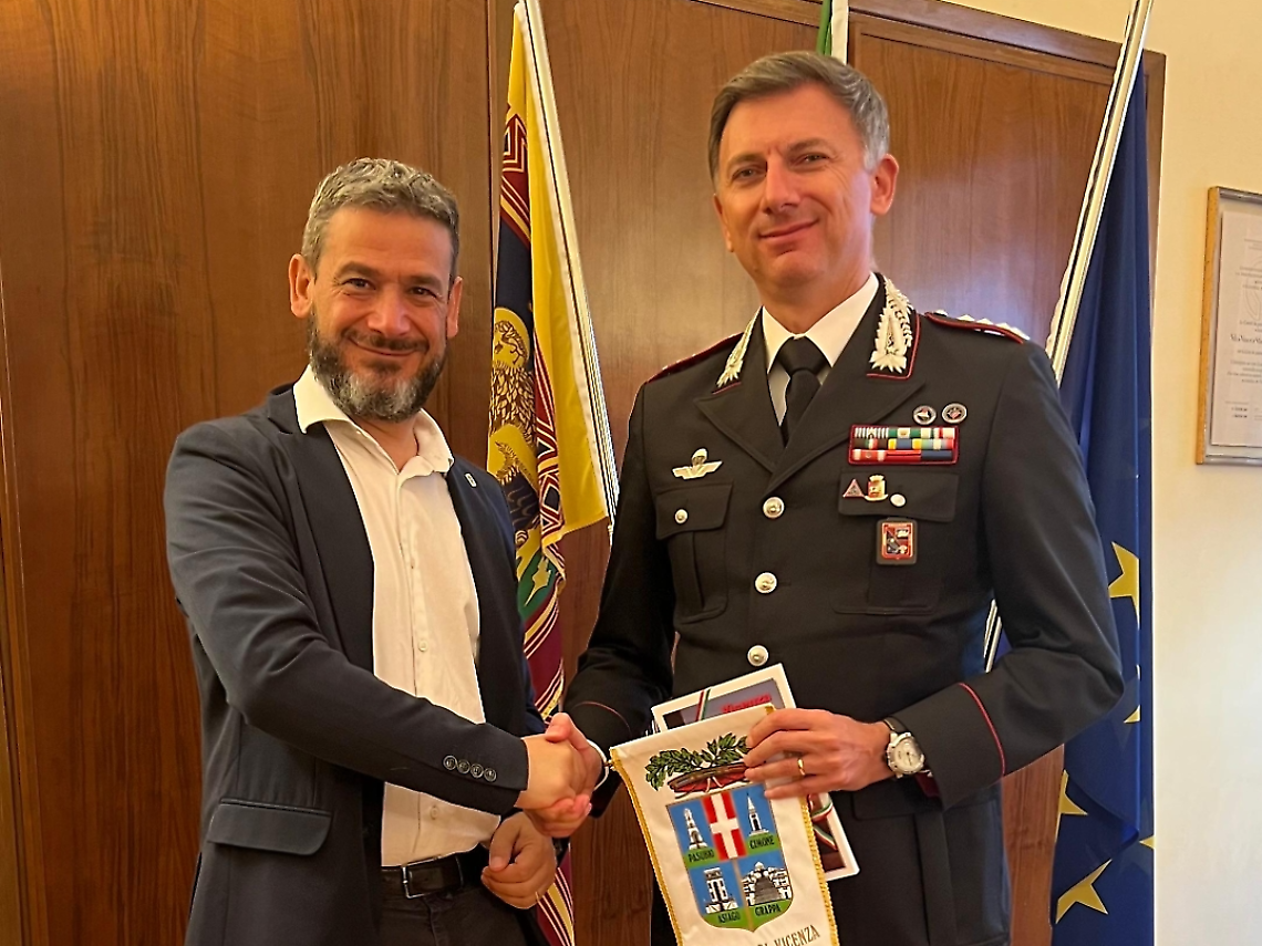 Il presidente Nardin con il colonnello Giuseppe Moscati