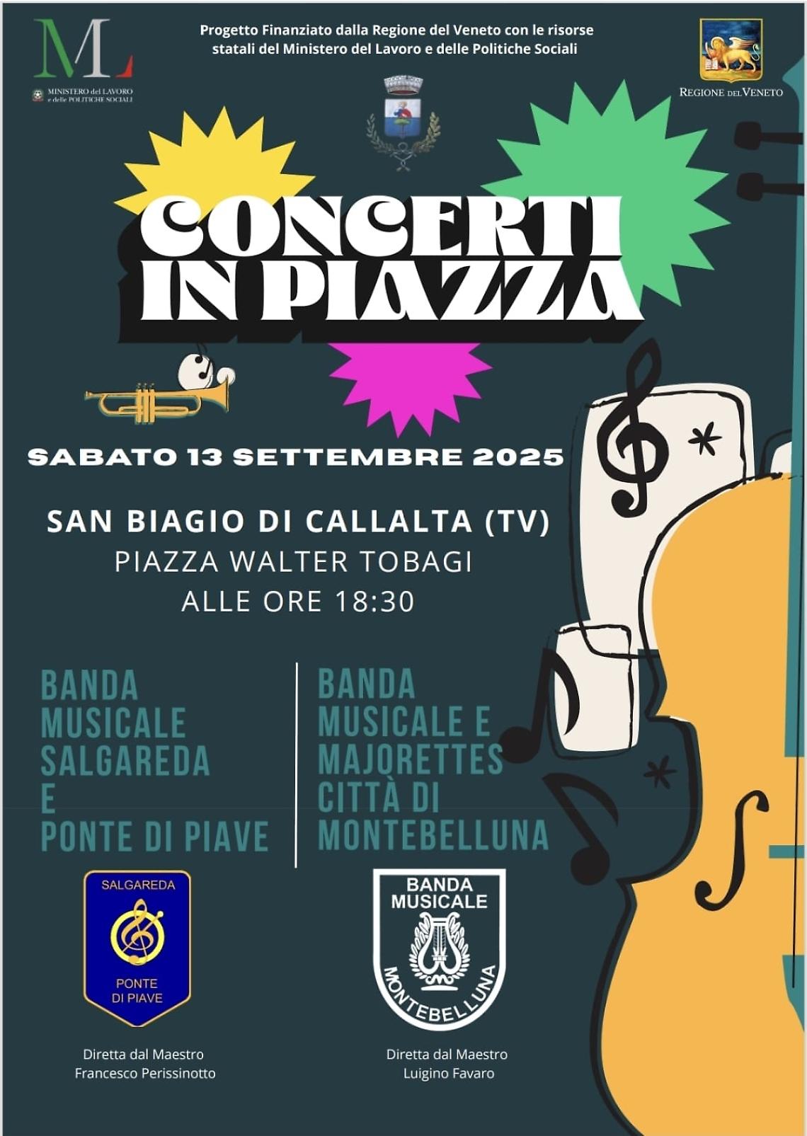 “Concerti in Piazza”: a San Biagio salgono sul palco le bande musicali per una serata di festa
