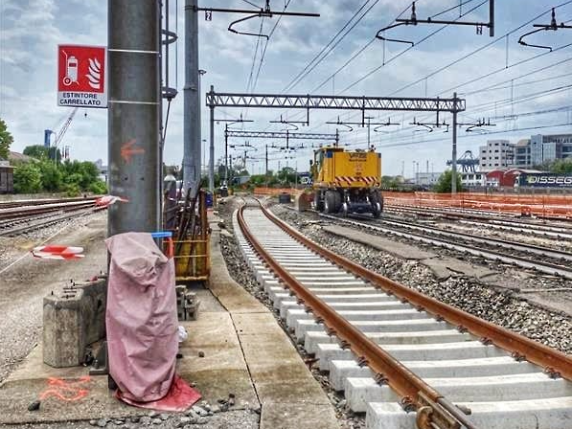 Il nuovo binario della stazione di Mestre