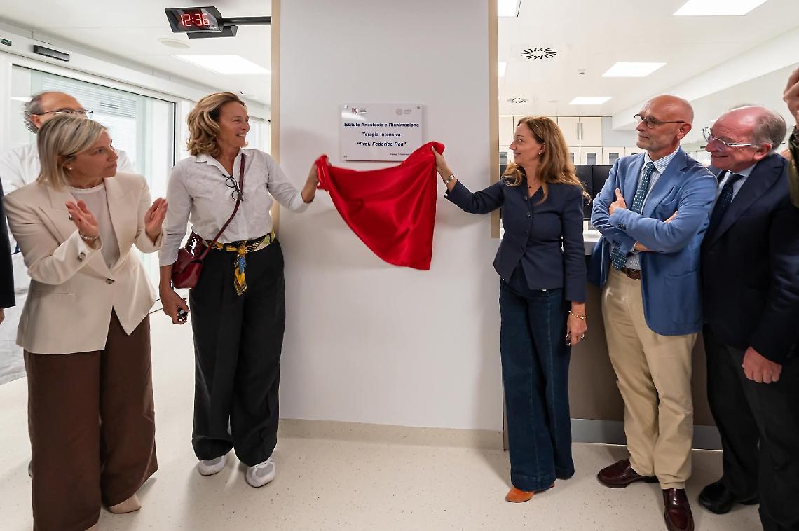 Inaugurata la nuova terapia intensiva del Policlinico di Padova, intitolata al Professor Rea