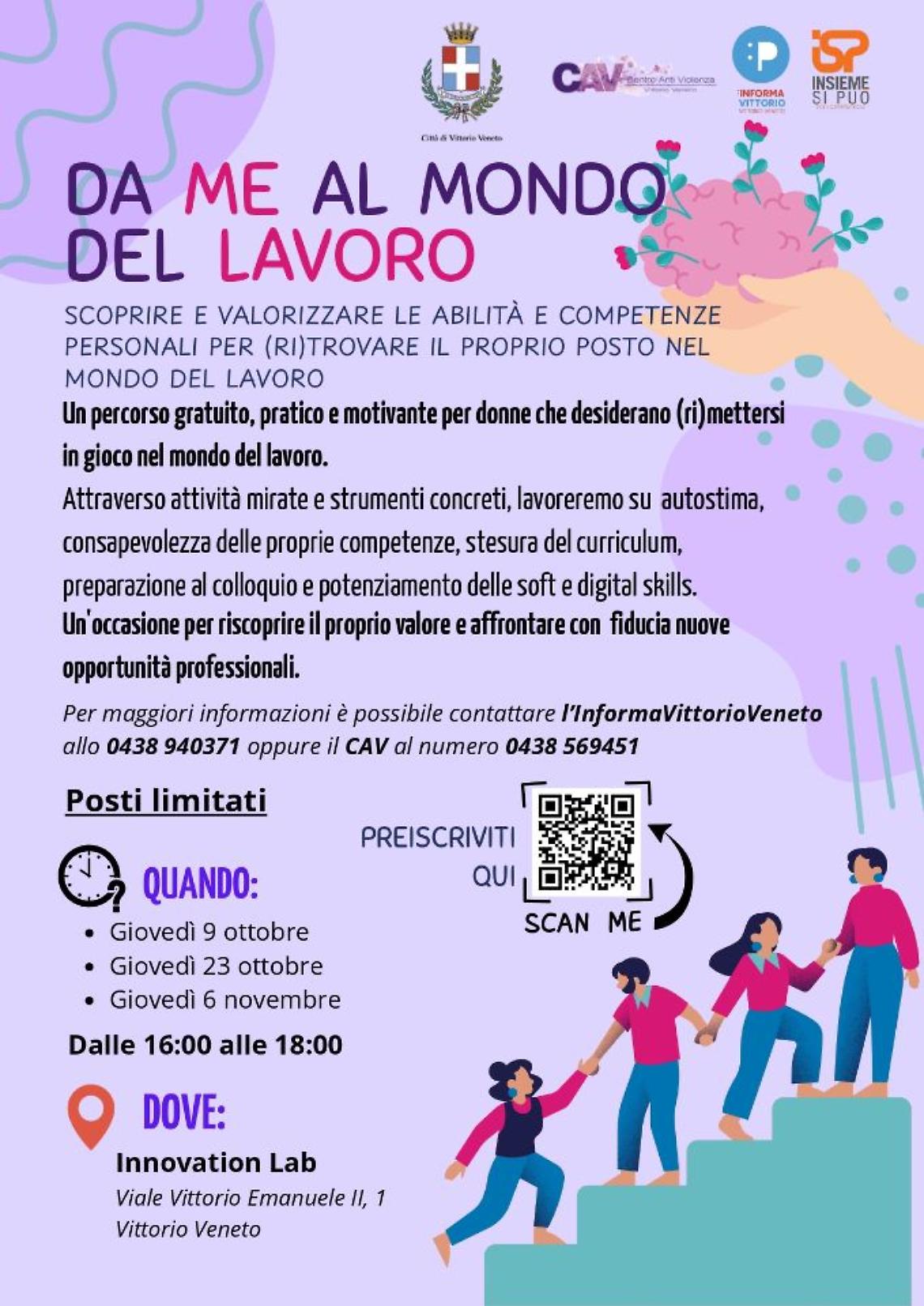 Vittorio Veneto, al via il corso "Da ME al mondo del LAVORO"