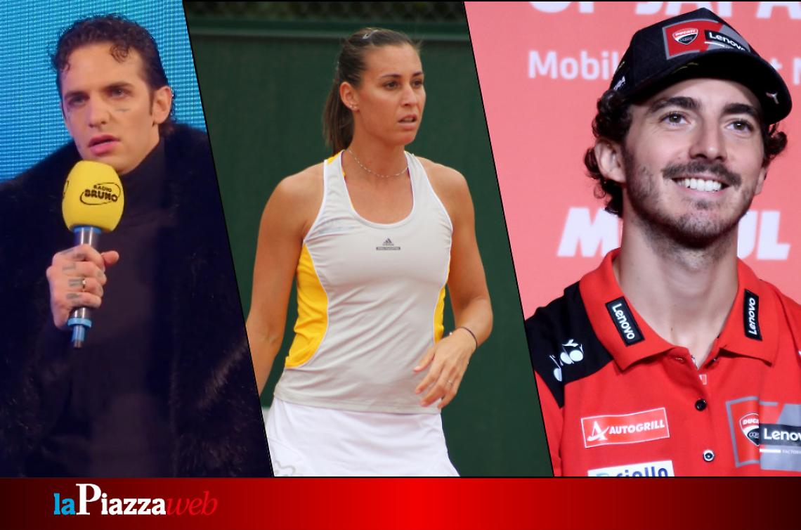Achille Lauro, Flavia Pennetta e Francesco Bagnaia