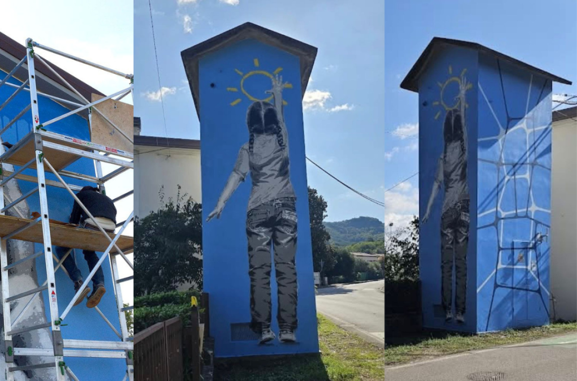 A Montegrotto Terme le cabine elettriche diventano tele d’artista