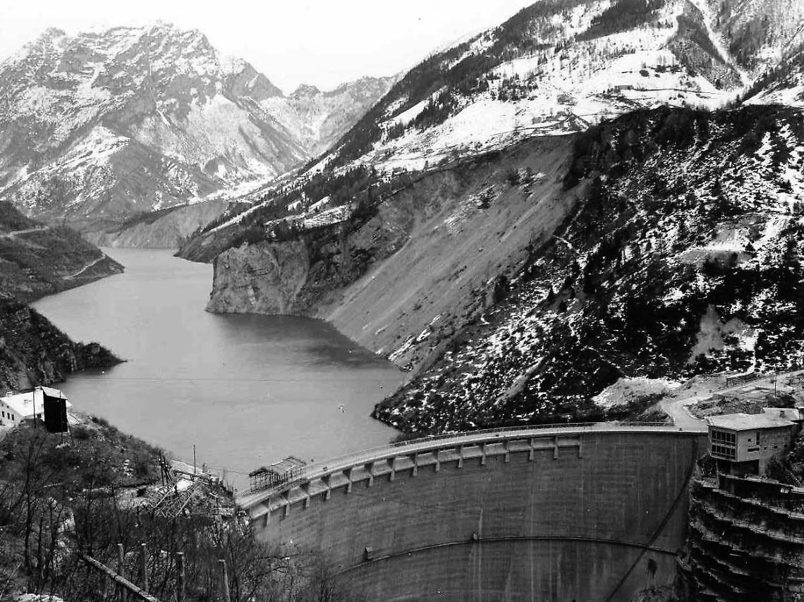 La diga del Vajont dopo il disastro del '63