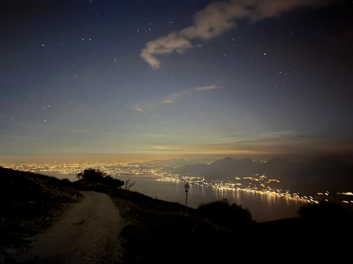 Il monte Baldo di notte
