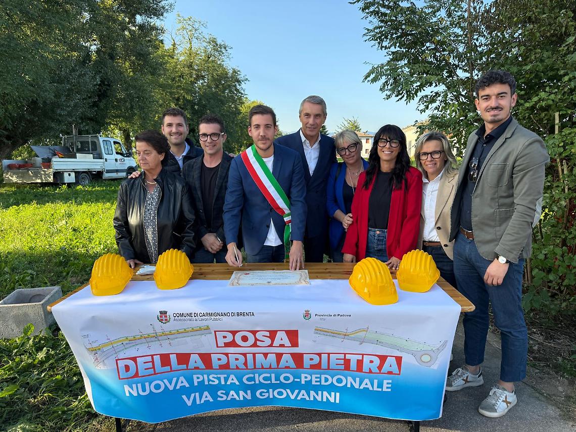 Carmignano di Brenta, al via i lavori per la nuova pista ciclopedonale lungo la S.P.16: un investimento da 1,2 milioni per la mobilità sostenibile