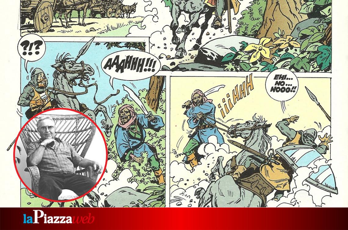 Stelio Fenzo e una delle sue opere