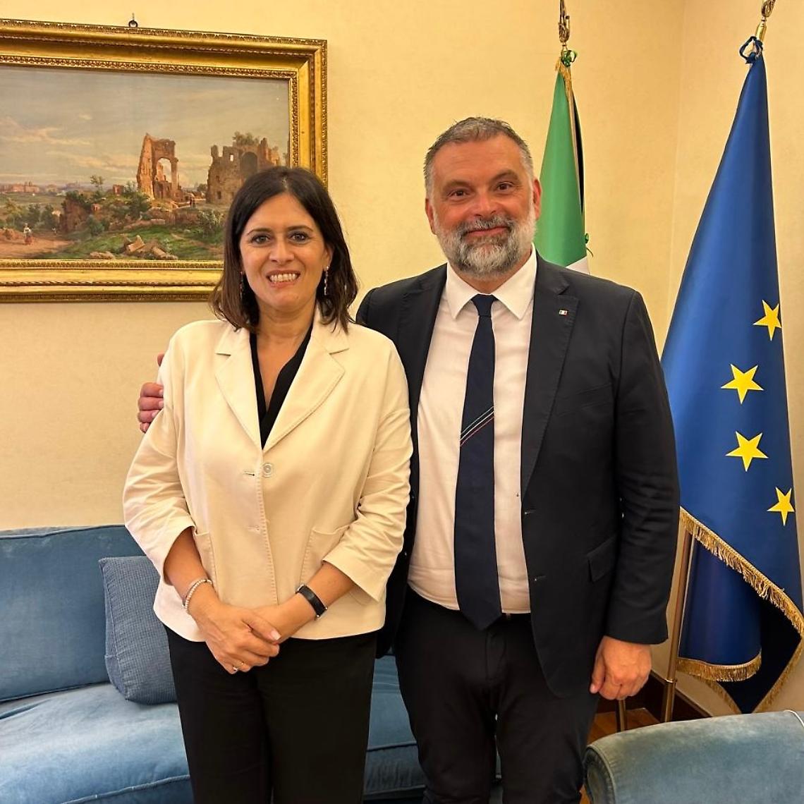 La senatrice Maria Nocco con Luca De Carlo