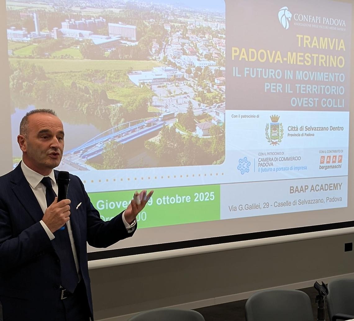 Tramvia Padova-Mestrino, motore per l’Ovest Colli: Confapi rilancia il GRAP come snodo strategico