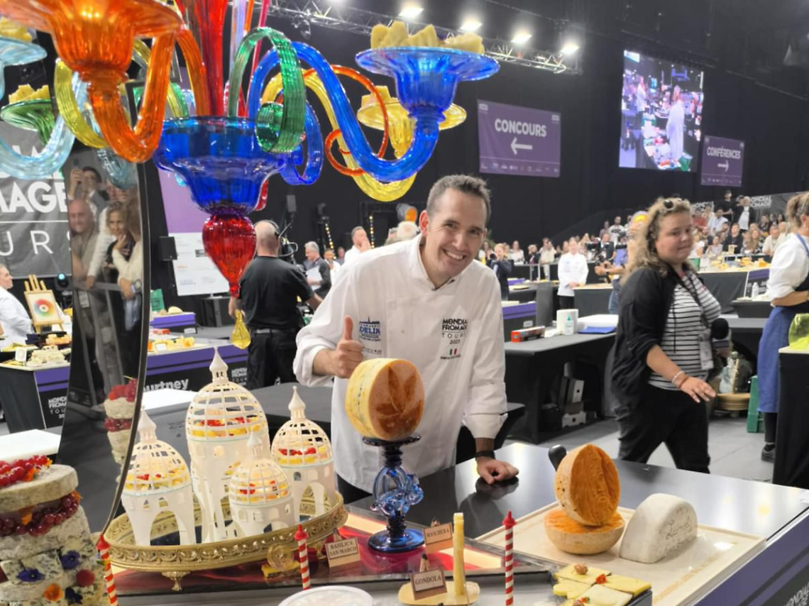 Lo stand di Marco Zacchello al Mondial du Fromage