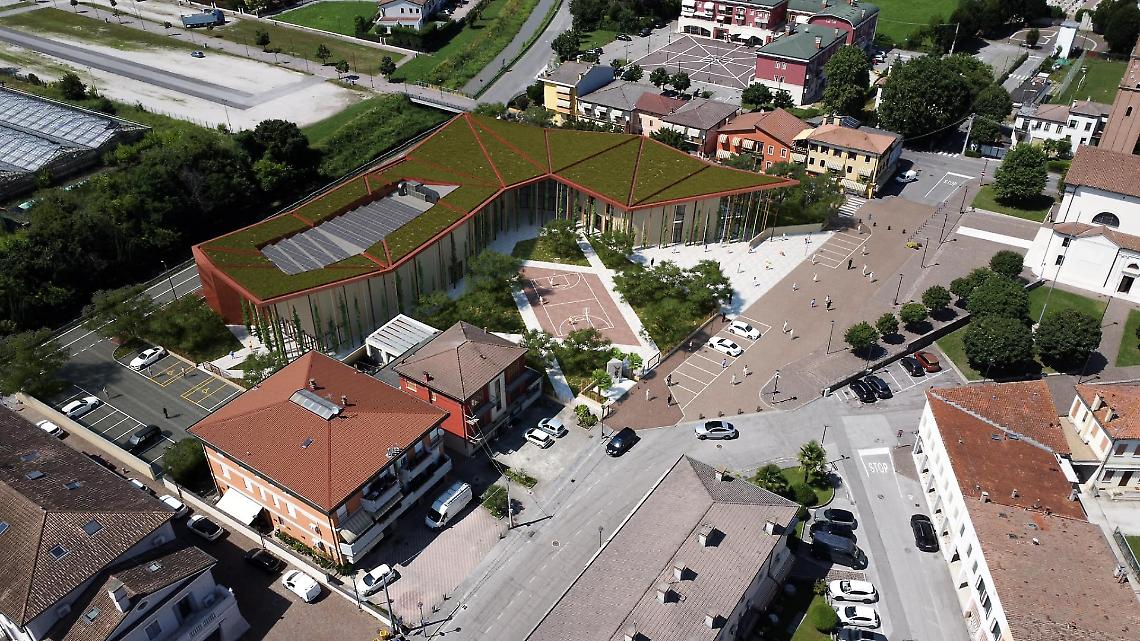 L'area della nuova scuola di Arsego
