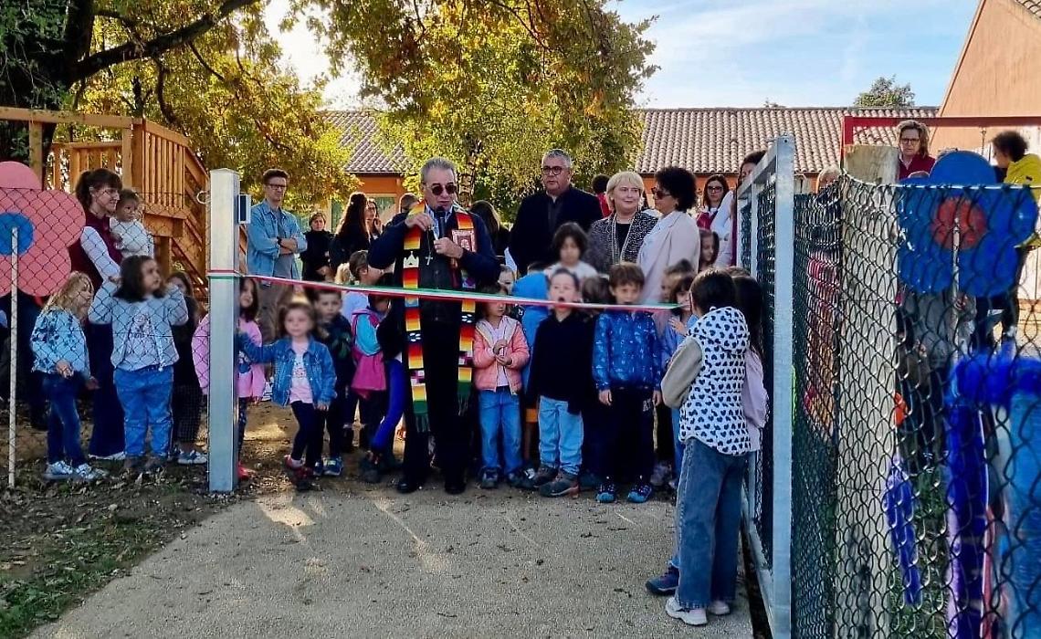 S. Maria di Feletto, inaugurato il giardino dei “miracoli”al Centro Infanzia parrocchiale 