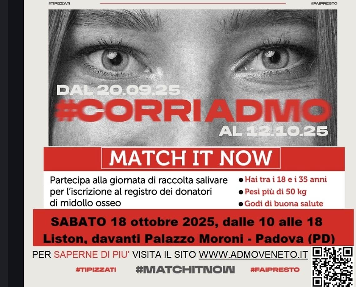 Match It Now a Padova: la carica dei giovani donatori per salvare vite