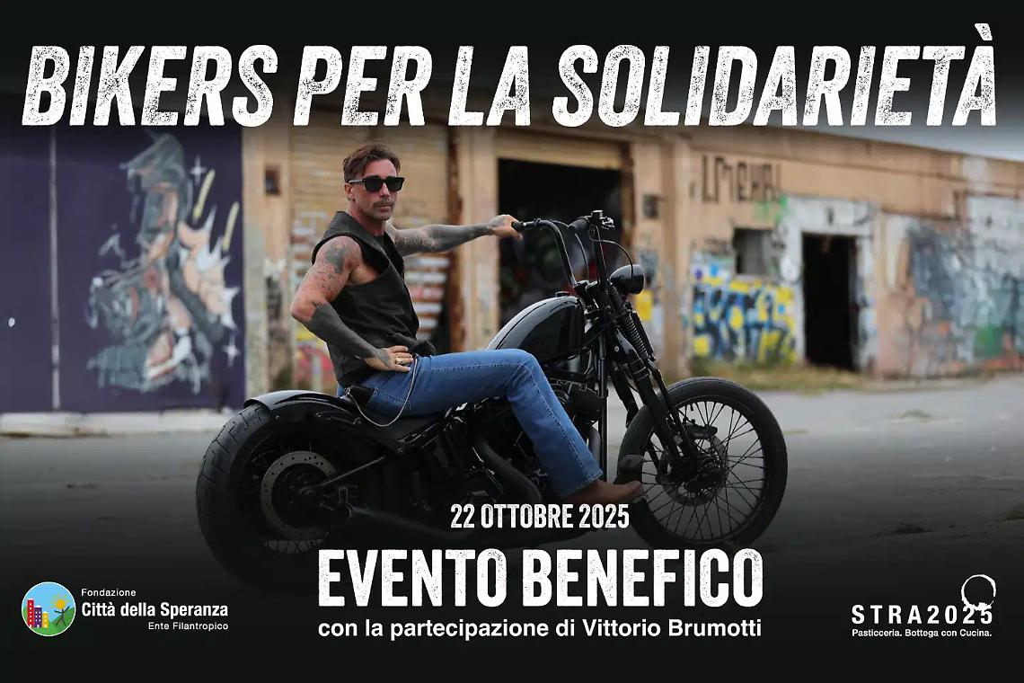 Motori accesi per la ricerca: i bikers scendono in strada con Brumotti per Città della Speranza
