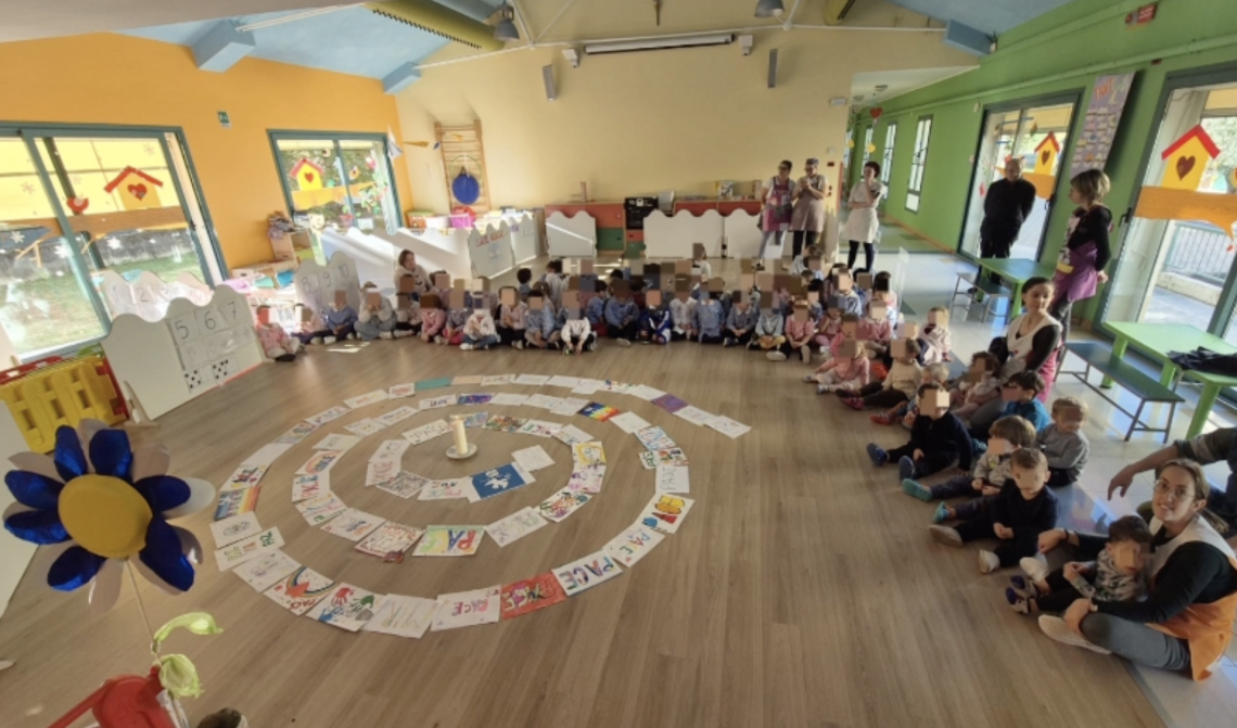 I bimbi delle scuole paritarie del trevigiano invocano la pace nel mondo