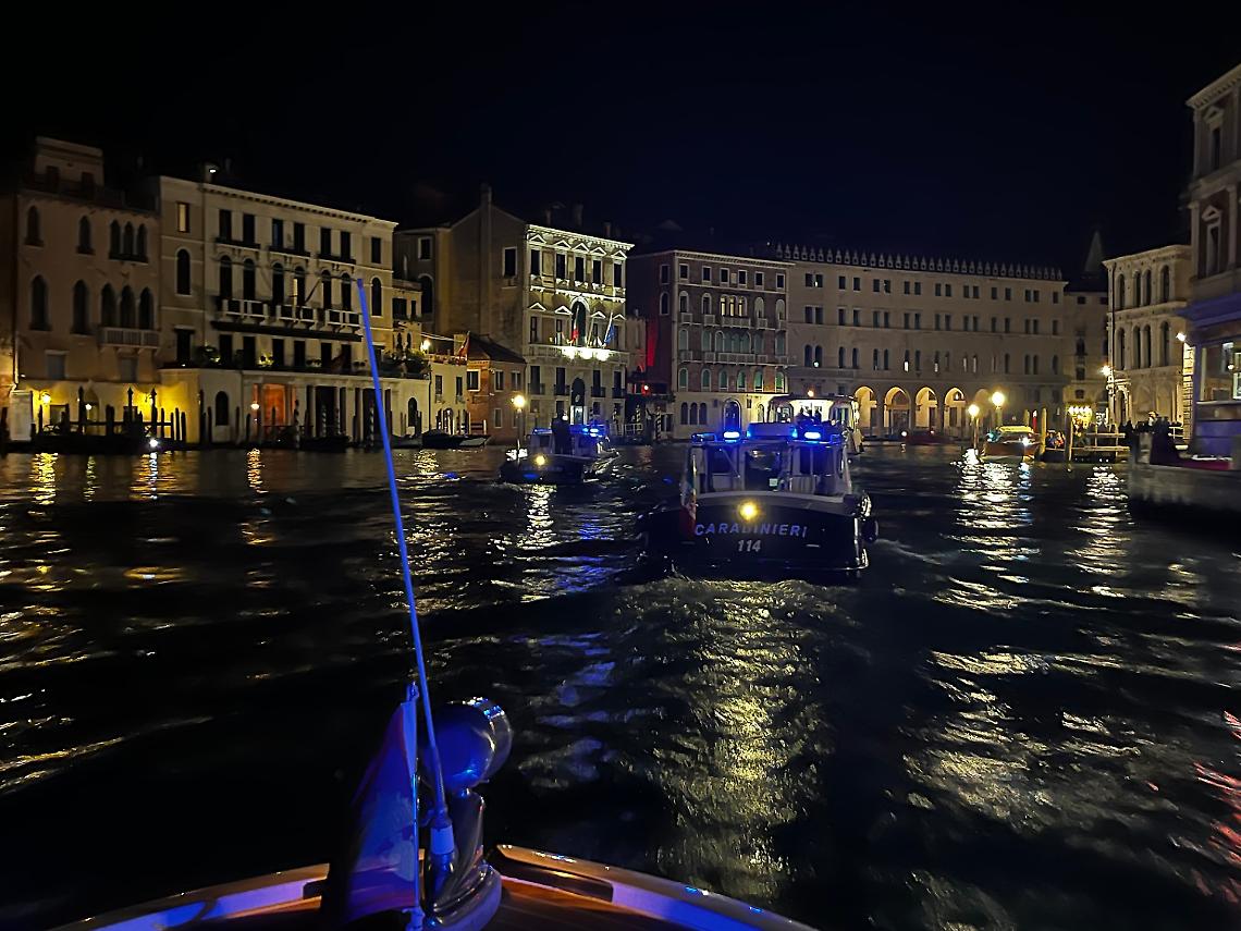 Foto del servizio di controllo in canale San Marco