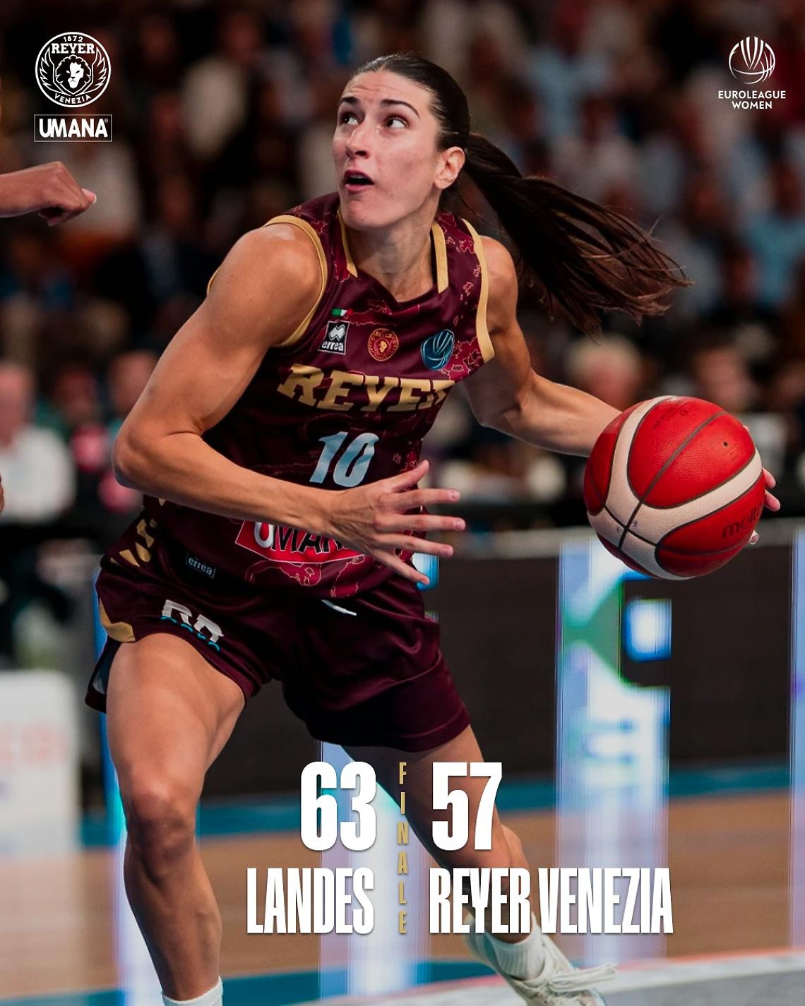 EuroLeague Women: prima sconfitta per Venezia, Basket Landes passa 63-57