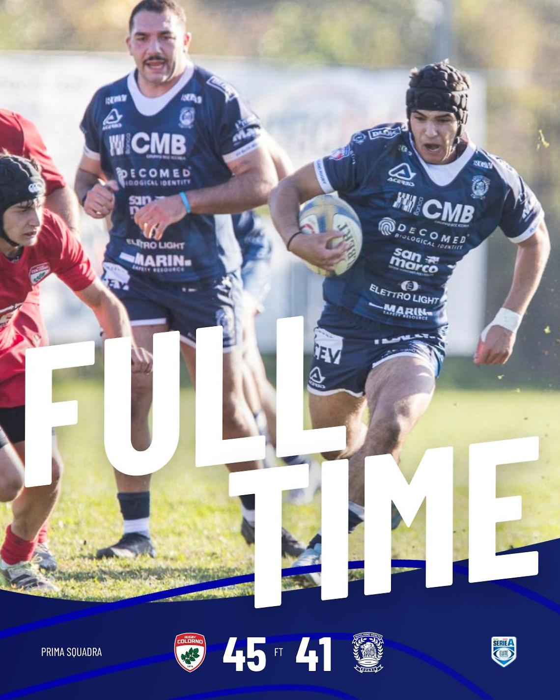 Mogliano spreca l’impresa a Colorno: rimonta amara e ko allo scadere (45-41)