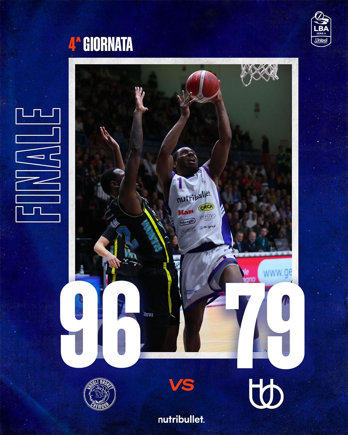 Treviso sprofonda a Cremona: quarta sconfitta consecutiva per la Nutribullet