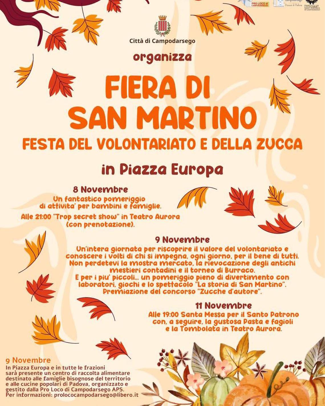 Campodarsego festeggia San Martino: tra tradizione, artigianato e sapori d’autunno