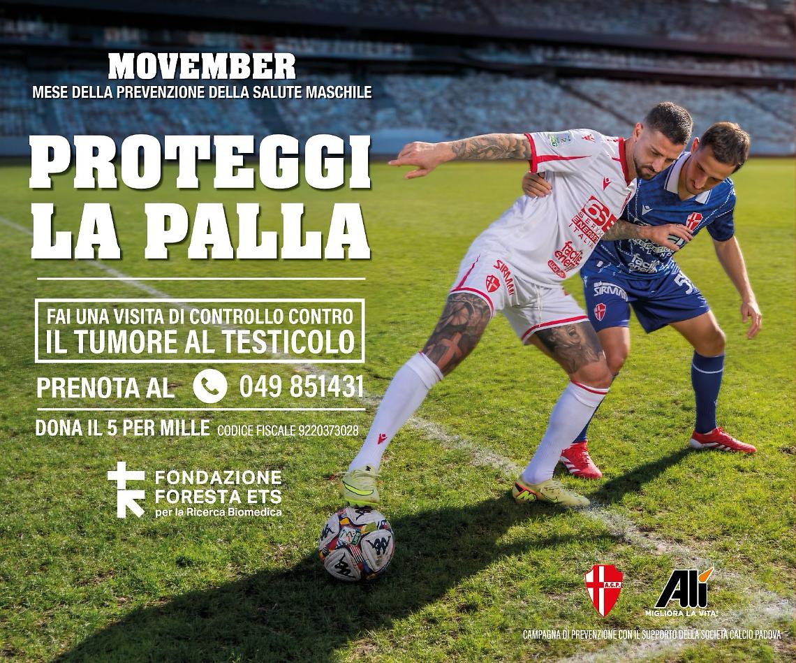 Novembre si illumina di blu: la Fondazione Foresta e il Padova guidano la prevenzione maschile