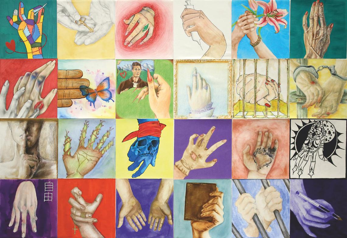 L'opera "24 mani di detenute"