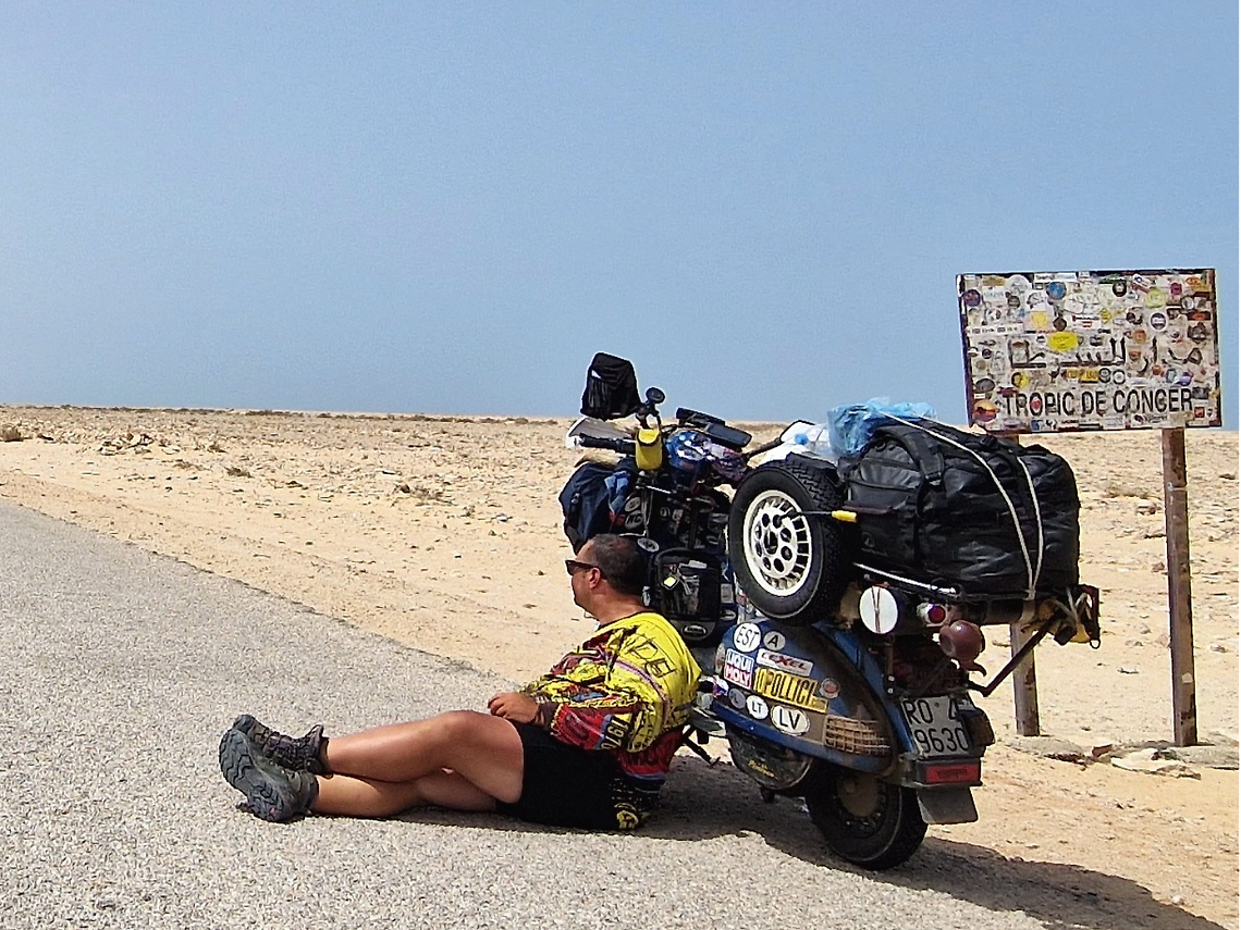 Dario Vigo durante il viaggio