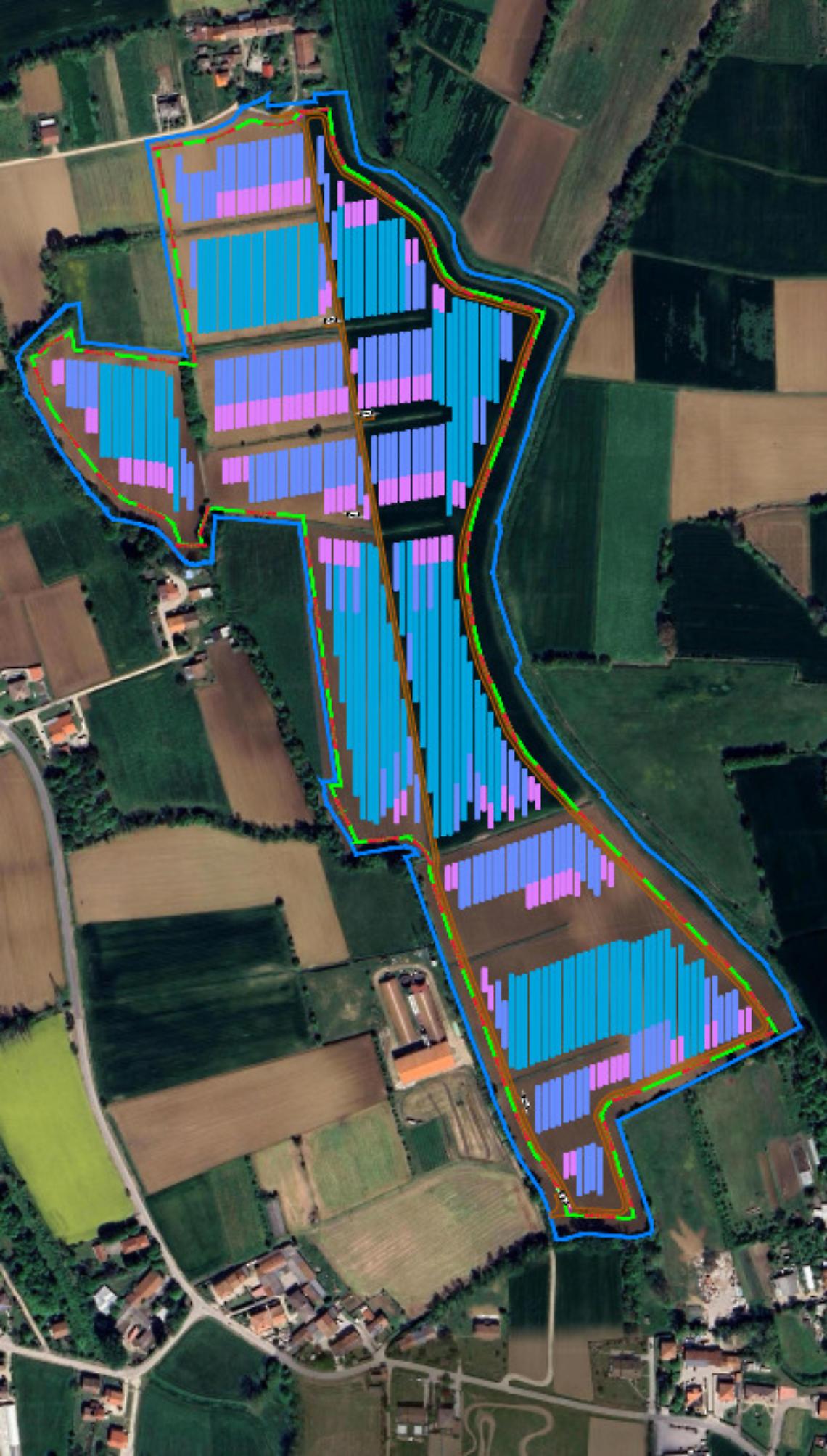 Rendering agrivoltaico