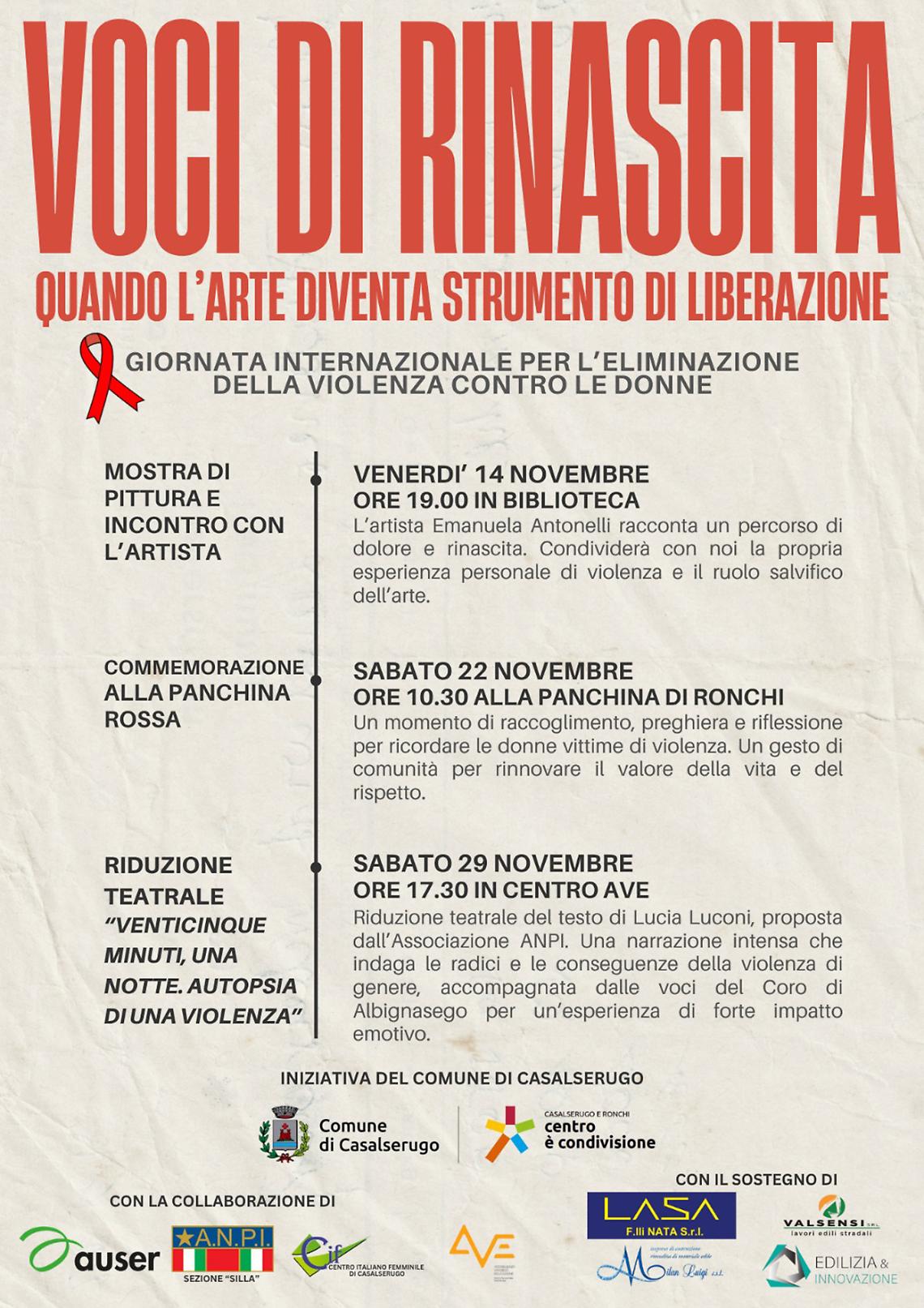 Casalserugo: “Voci di Rinascita”  quando l’arte diventa strumento di liberazione