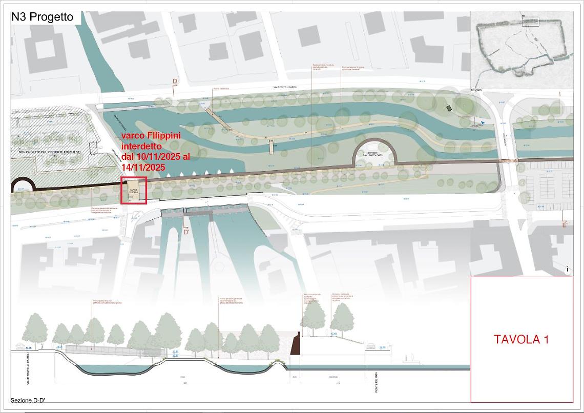 Foto delle modifiche alla viabilità
