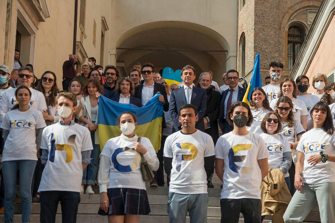 La Fondazione Hope Ukraine a Palazzo Moroni con il Sindaco Sergio Giordani nel 2022