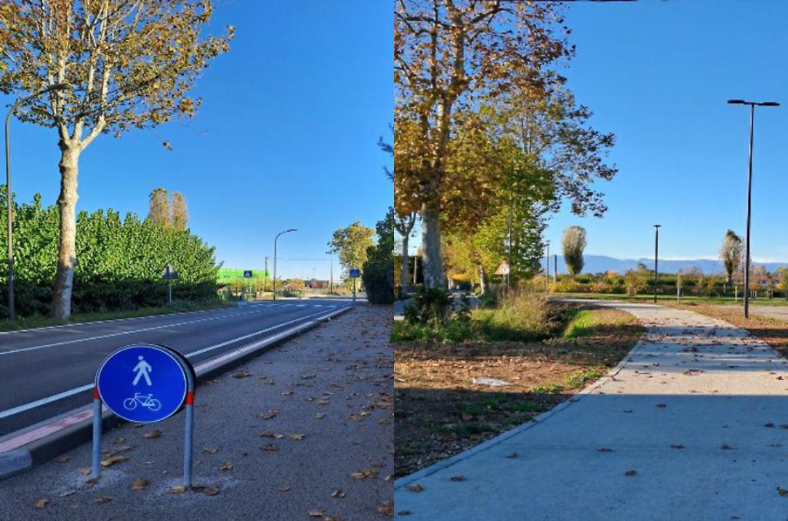 Foto della nuova ciclabile