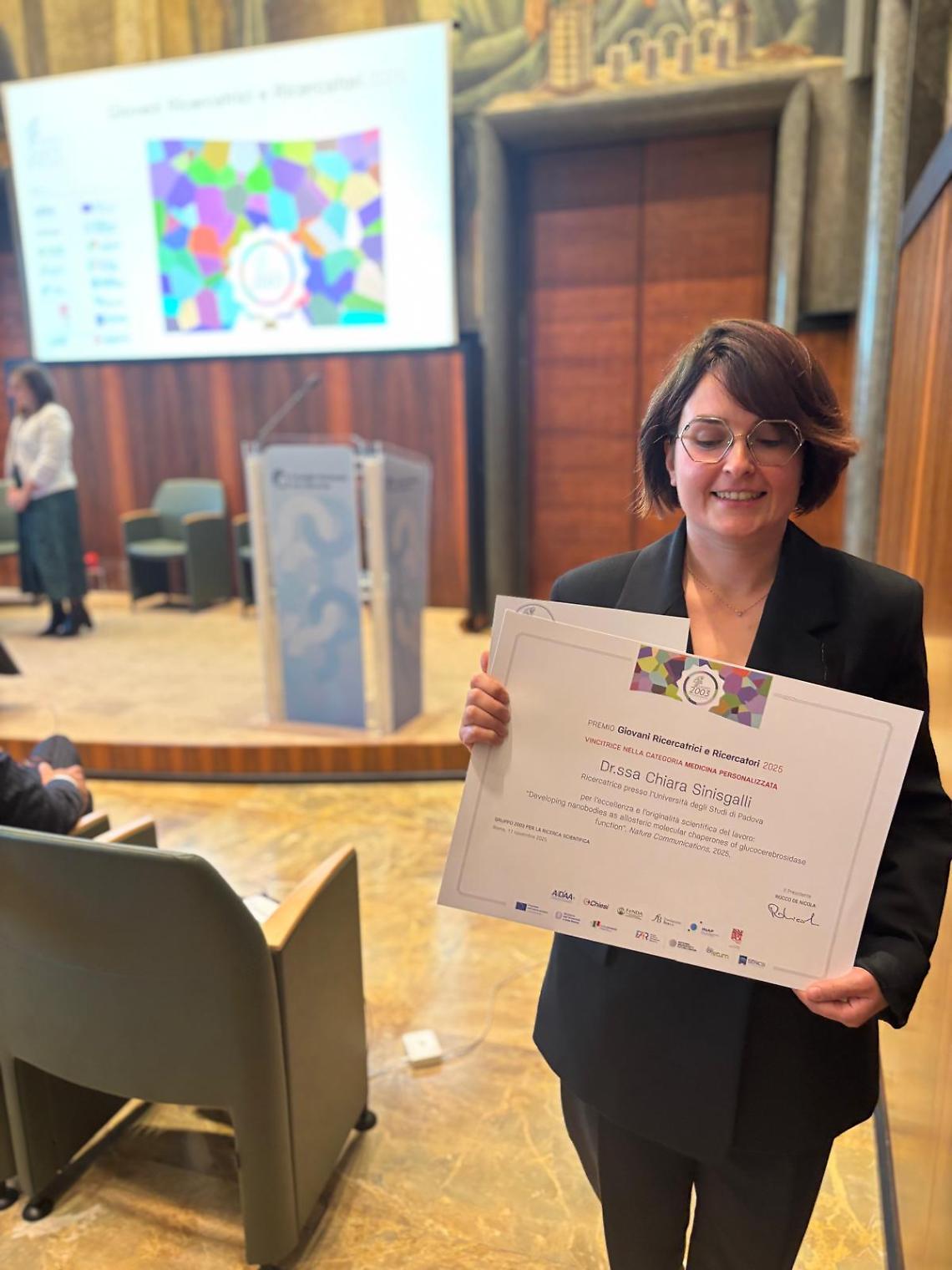 Nanobodies contro il Parkinson: Chiara Sinisgalli premiata tra i giovani talenti della ricerca