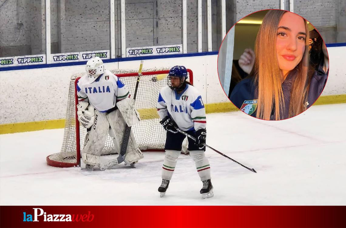 Lucrezia La Sala a Budapest con i colori della nazionale. Foto della società Padova Waves