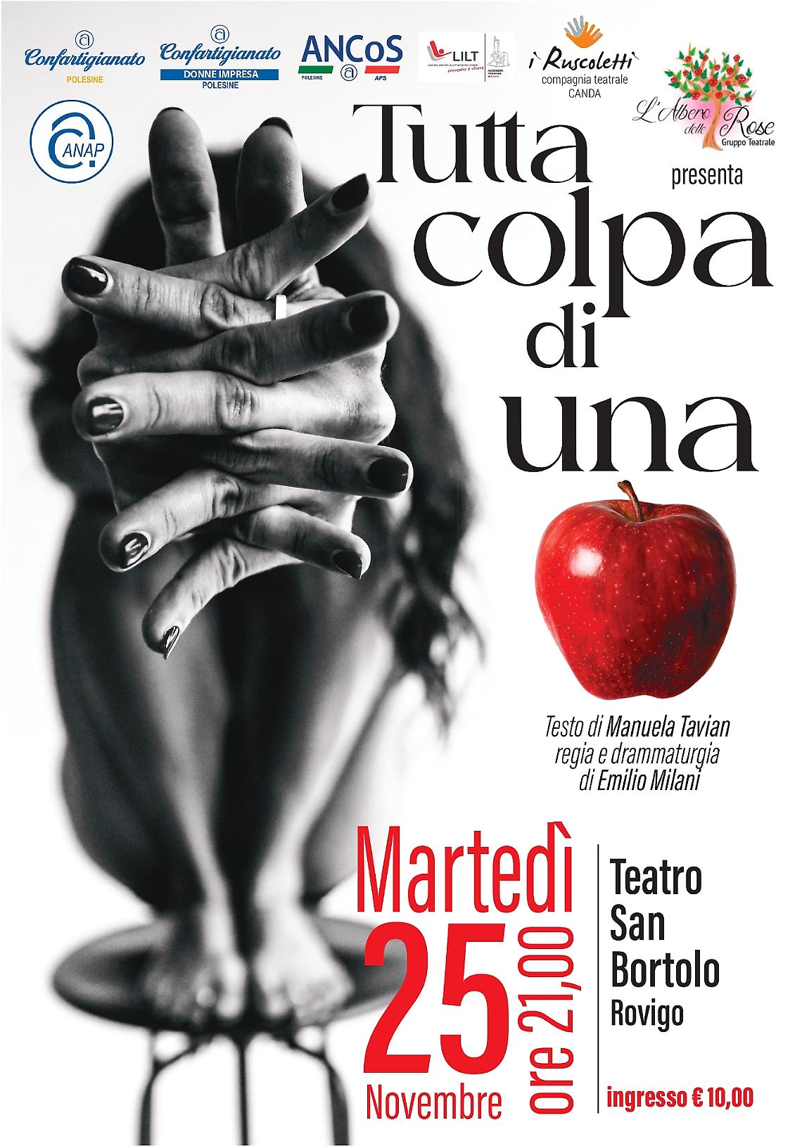 A Rovigo il teatro contro la violenza sulle donne: Confartigianato e LILT in scena
